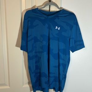 Under Armor Men's Blue Camo Size Large Dry-Fit